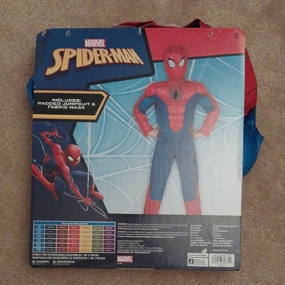 New Marvel Spider-Man Kids' Costume - Boys' Medium Size 8  - - Picture 3 of 4